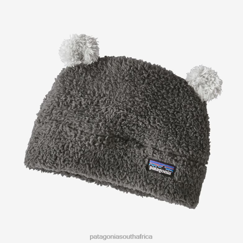Children Furry Friends Fleece Hat Forge Grey w/Drifter Grey Patagonia Accessories P6ZJ62794