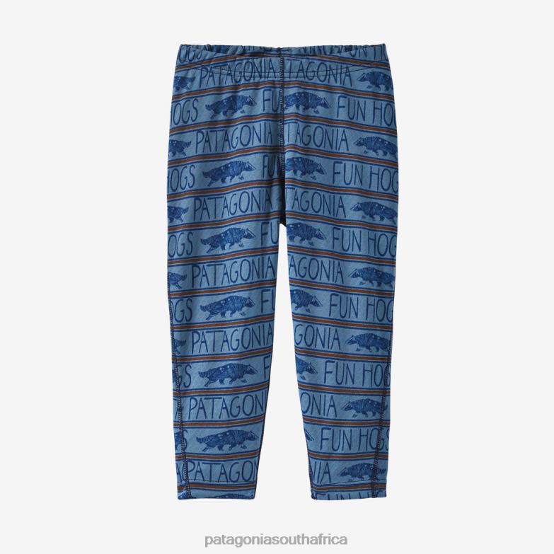 Children Capilene Midweight Bottoms Badgerhogging: Pigeon Blue Patagonia Apparel P6ZJ62856