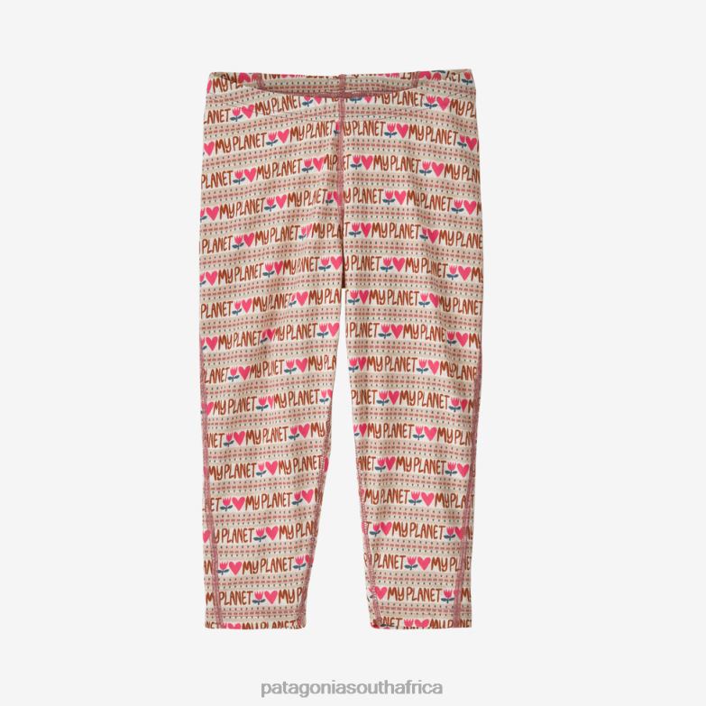 Children Capilene Midweight Bottoms Planet Hearts: Light Star Pink Patagonia Apparel P6ZJ62855