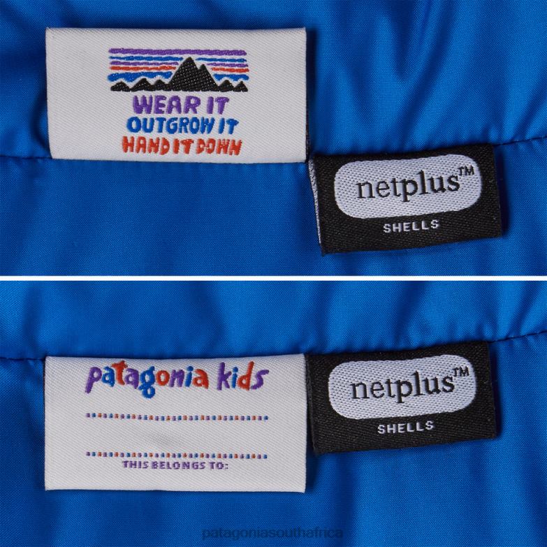 Children Hi-Loft Down Sweater Hoody Wavy Blue Patagonia Apparel P6ZJ62759