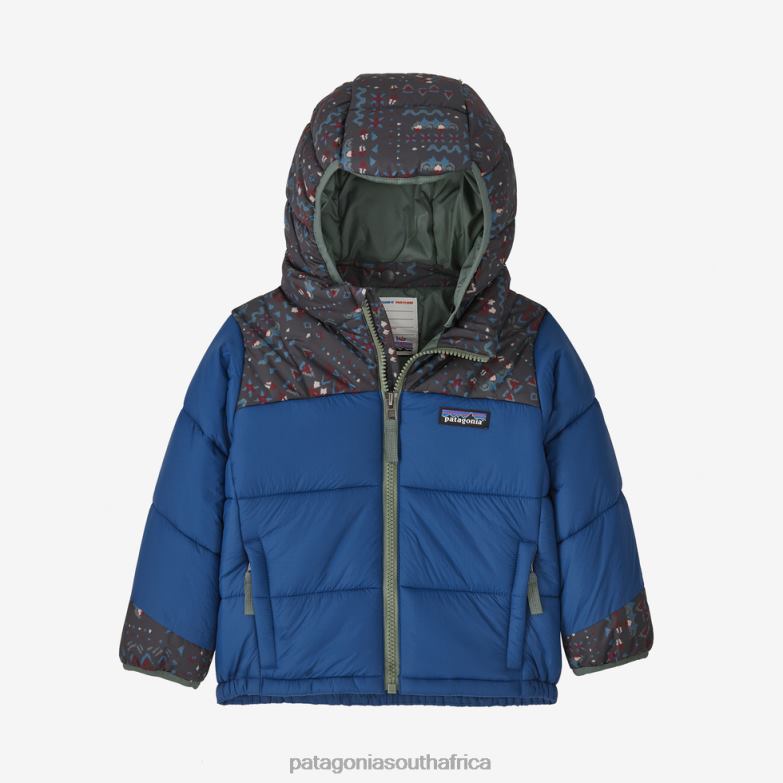 Children Synthetic Puffer Hoody Superior Blue Patagonia Apparel P6ZJ62872