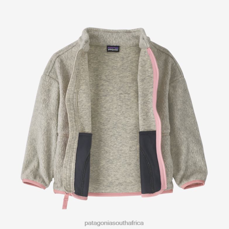 Children Cozy-Toasty Fleece Jacket Warm White Patagonia Apparel P6ZJ62780
