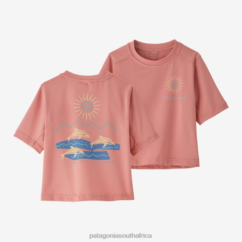 Children Capilene Silkweight T-Shirt Planet Pod: Sunfade Pink Patagonia Apparel P6ZJ62815