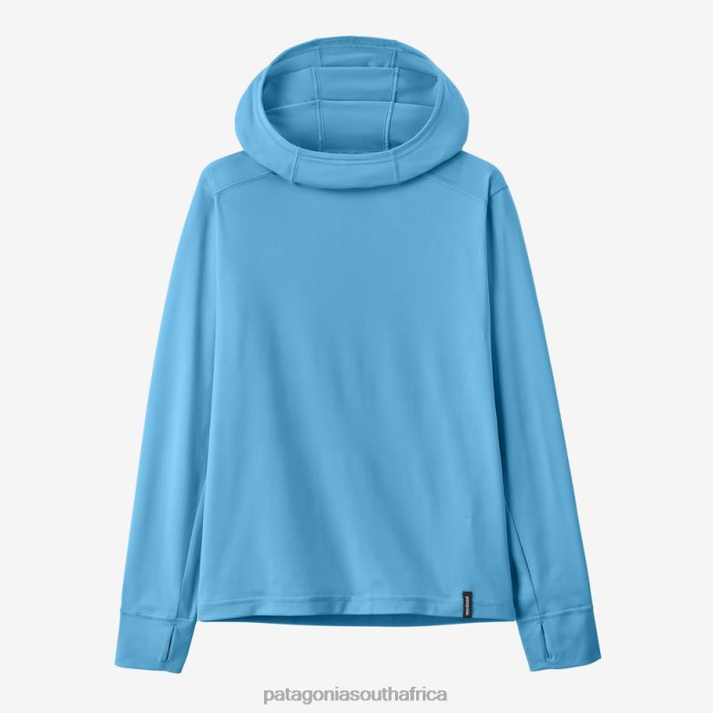 Children Capilene Silkweight UPF Hoody Lago Blue Patagonia Apparel P6ZJ62946