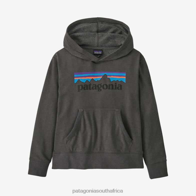 Children Lightweight Graphic Hoody Sweatshirt P-6 Logo: Forge Grey Patagonia Apparel P6ZJ63133