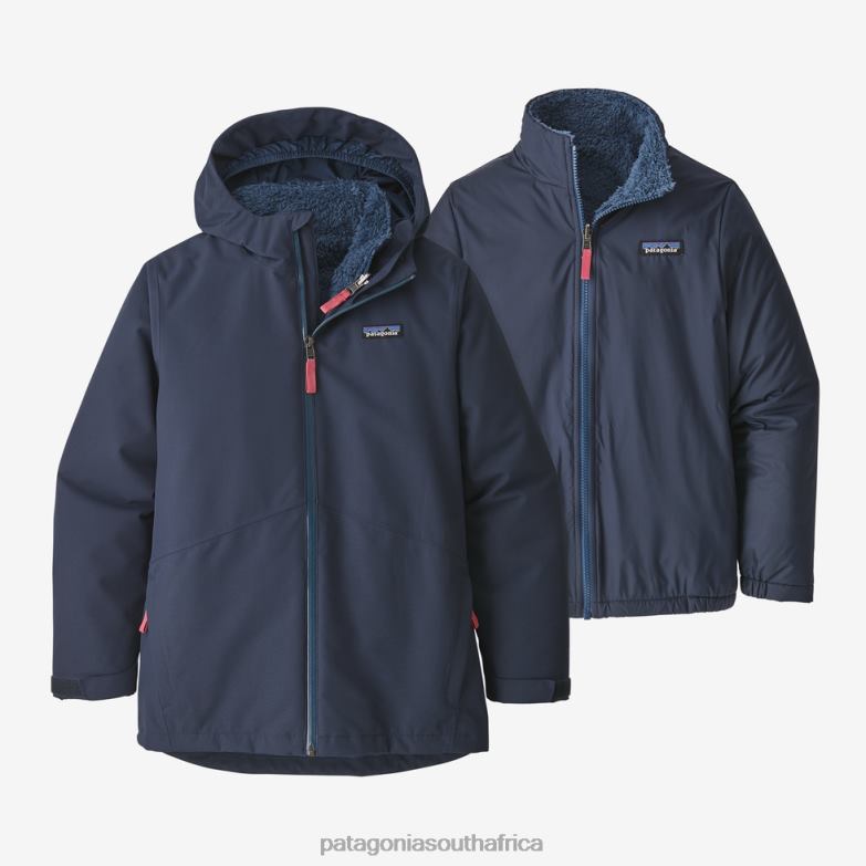 Children 4-in-1 Everyday Jacket New Navy Patagonia Apparel P6ZJ63173