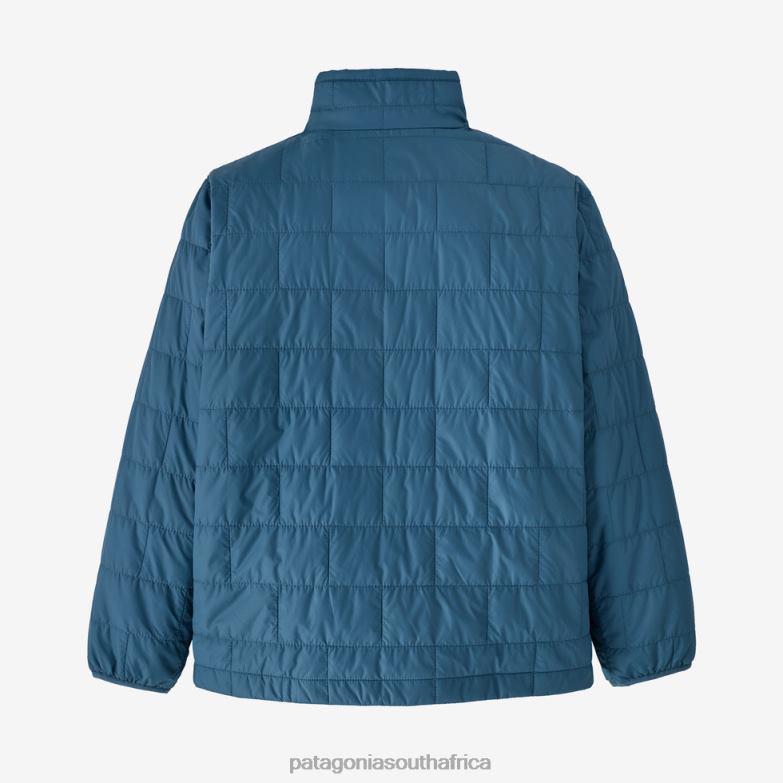 Children Nano Puff Brick Quilt Jacket Wavy Blue Patagonia Apparel P6ZJ63014