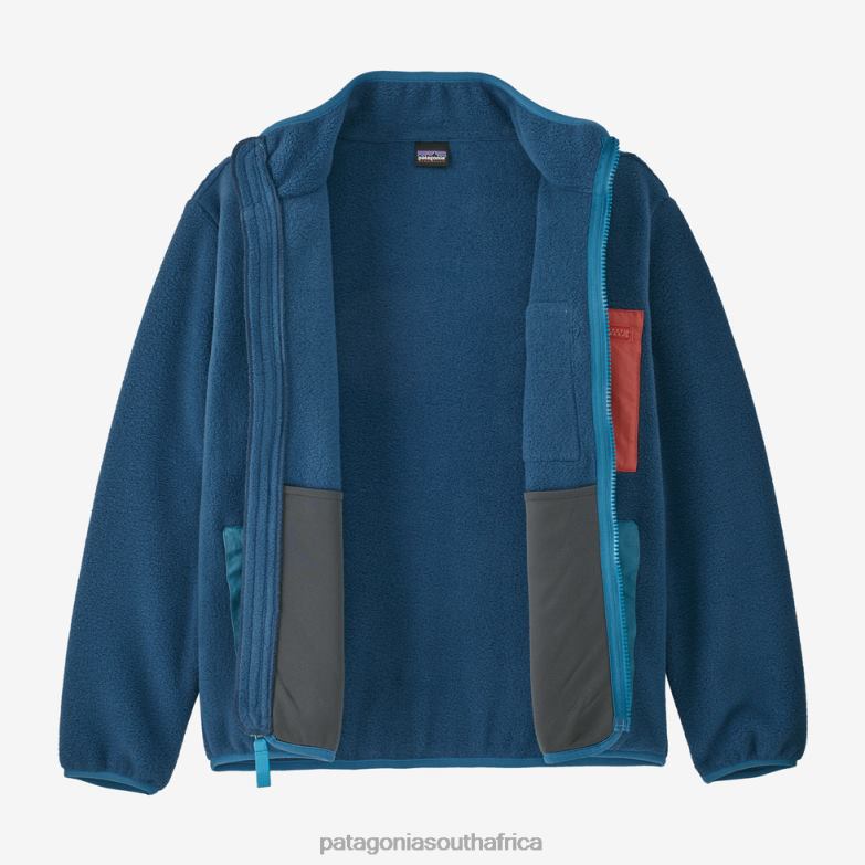 Children Synchilla Fleece Jacket Fresh Teal Patagonia Apparel P6ZJ63054