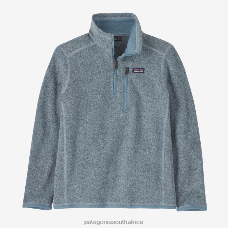 Children Better Sweater 1/4-Zip Fleece Steam Blue Patagonia Apparel P6ZJ63129