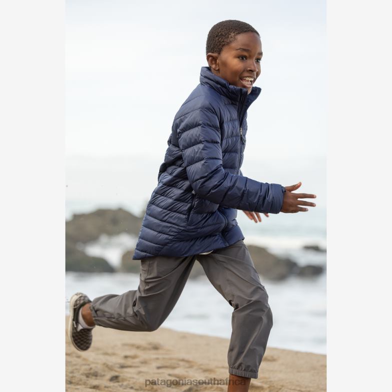 Children Drop-Tail Down Sweater Black Patagonia Apparel P6ZJ63179