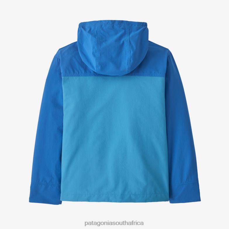 Children Isthmus Anorak Pullover Wavy Blue Patagonia Apparel P6ZJ63182