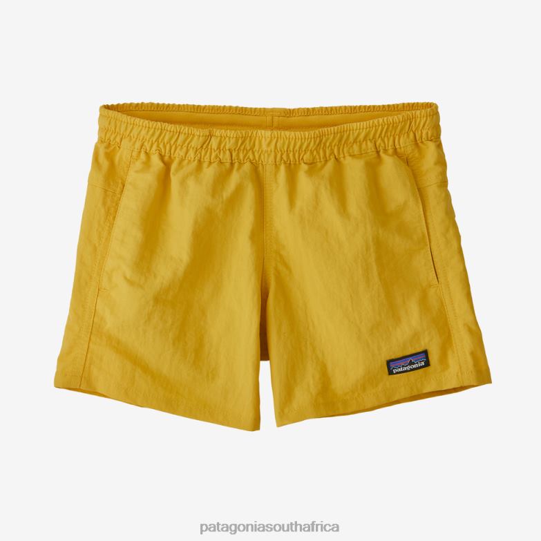 Children Baggies Shorts-4"-Unlined Shine Yellow Patagonia Apparel P6ZJ63009