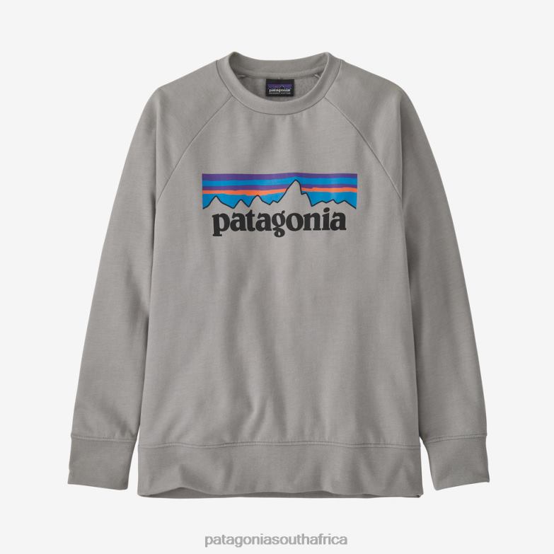 Children Lightweight Crew Sweatshirt P-6 Logo: Drifter Grey Patagonia Apparel P6ZJ63167