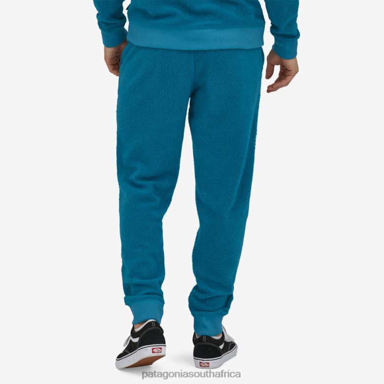 Men Shearling Fleece Pants Wavy Blue Patagonia Apparel P6ZJ61833