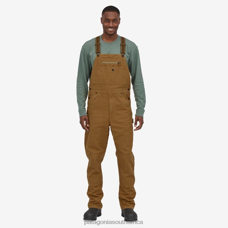 Men Iron Forge Hemp Canvas Bib Overalls-Regular Coriander Brown Patagonia Apparel P6ZJ62485