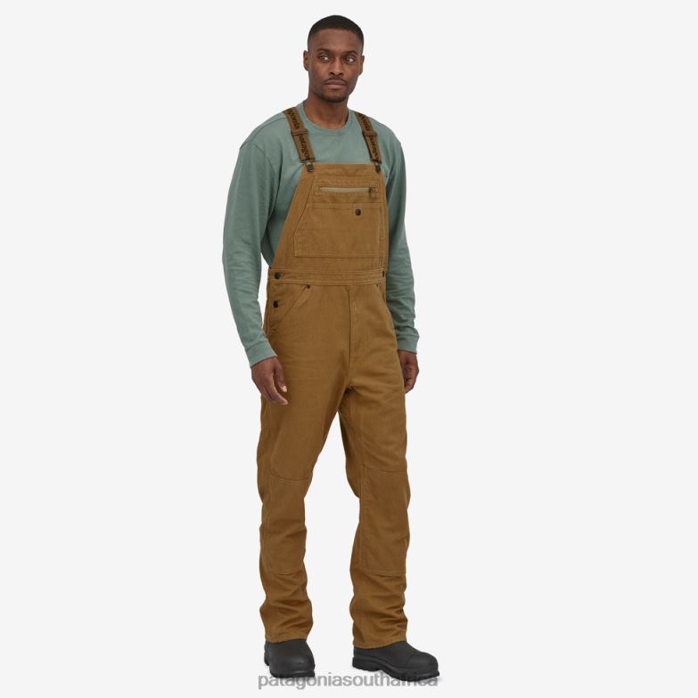 Men Iron Forge Hemp Canvas Bib Overalls-Regular Coriander Brown Patagonia Apparel P6ZJ62485