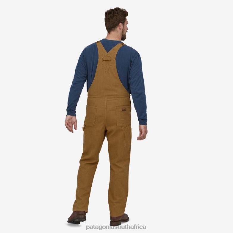 Men Iron Forge Hemp Canvas Bib Overalls-Short Coriander Brown Patagonia Apparel P6ZJ62507