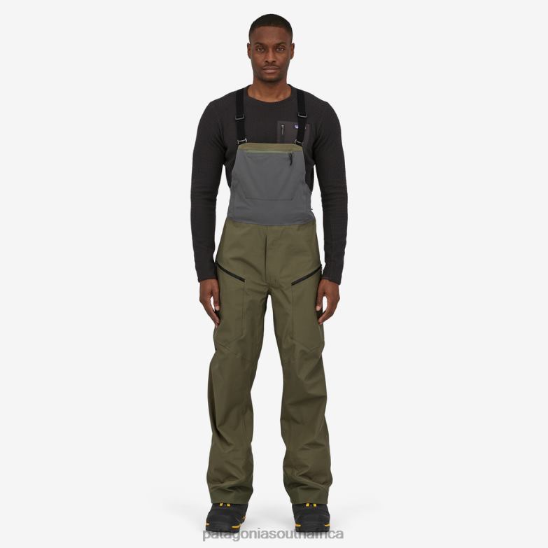 Men SnowDrifter Bibs Basin Green Patagonia Apparel P6ZJ62579