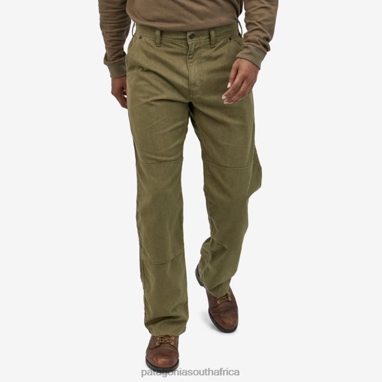 Men All Seasons Hemp Canvas Double Knee Pants-Regular Fatigue Green Patagonia Apparel P6ZJ62450