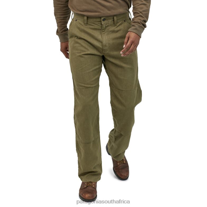 Men All Seasons Hemp Canvas Double Knee Pants-Short Fatigue Green Patagonia Apparel P6ZJ62462