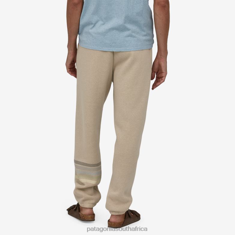 Men Line Logo Ridge Stripe Uprisal Sweatpants Oar Tan Patagonia Apparel P6ZJ62445