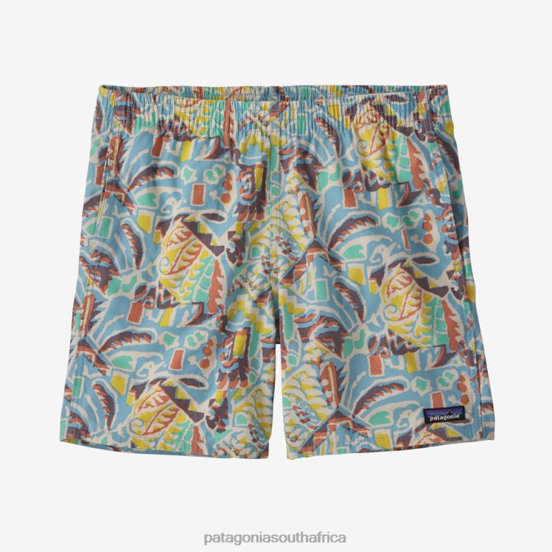 Men Funhoggers Cotton Shorts-6" Thriving Planet: Lago Blue Patagonia Apparel P6ZJ62423