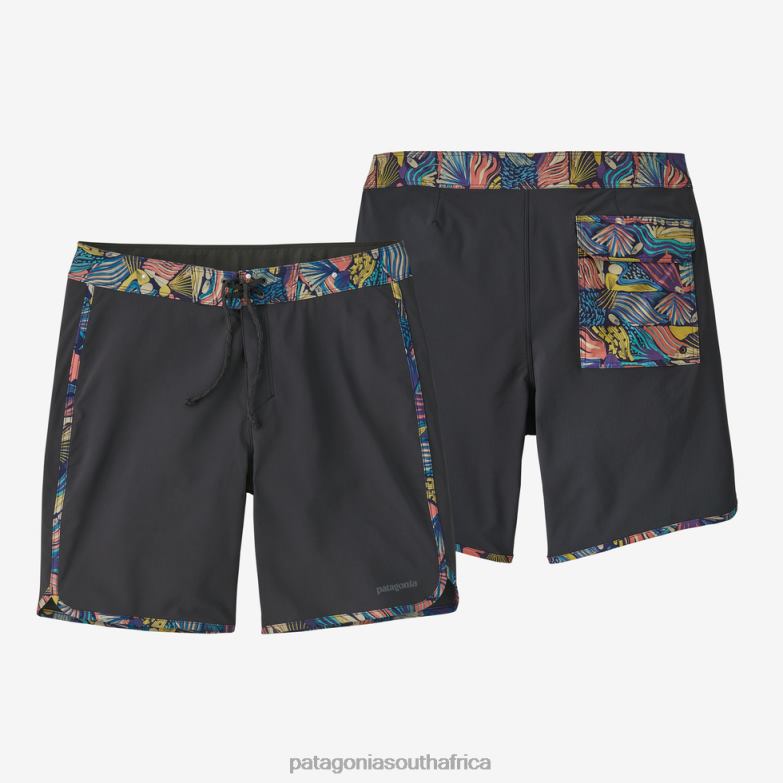 Men Hydropeak Scallop Boardshorts-18" Peak Protector Badge: Ink Black Patagonia Apparel P6ZJ62610
