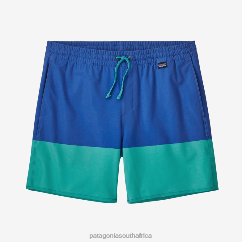 Men Hydropeak Volley Shorts-16" Santa Cruz Block: Bayou Blue Patagonia Apparel P6ZJ62299