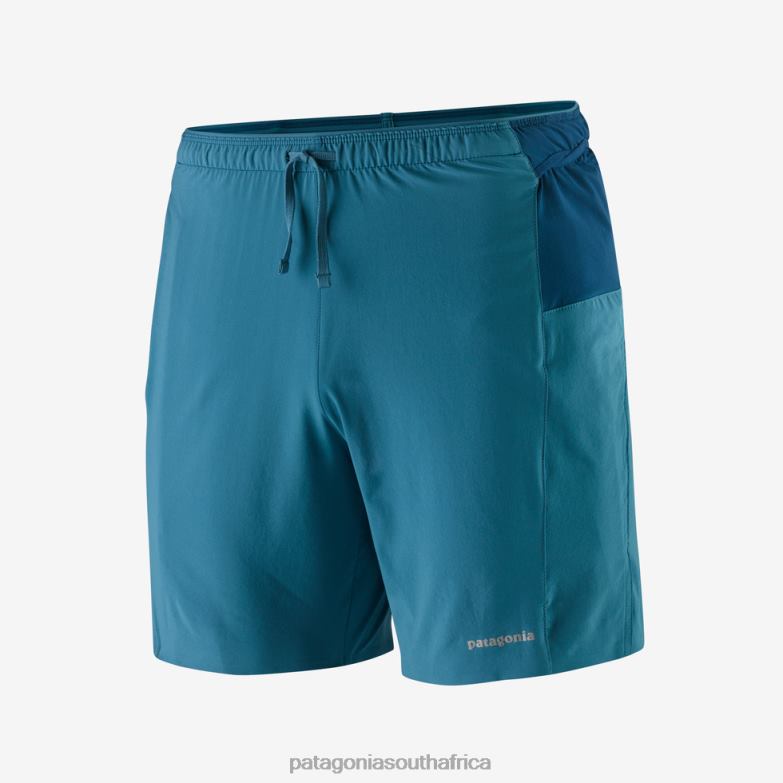 Men Strider Pro Shorts-7" Wavy Blue Patagonia Apparel P6ZJ62404