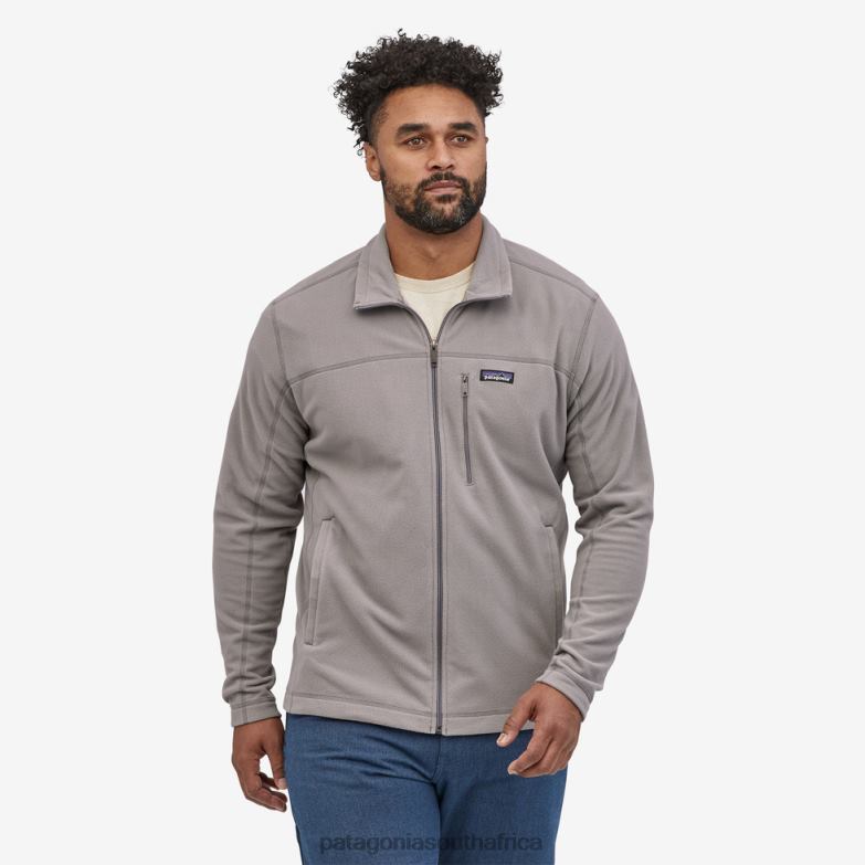 Men Micro D Fleece Jacket Feather Grey Patagonia Apparel P6ZJ61771