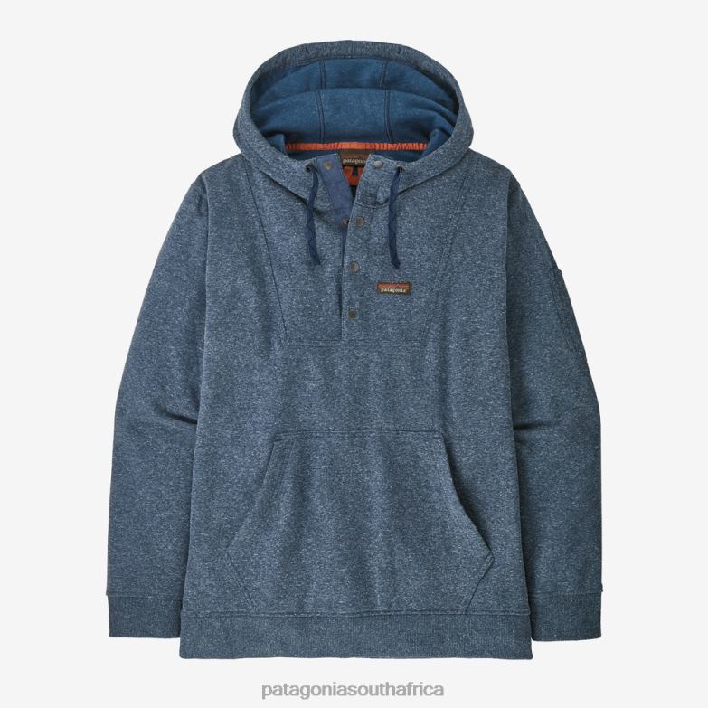 Men Hemp Hoody Sweatshirt Stone Blue Patagonia Apparel P6ZJ61813