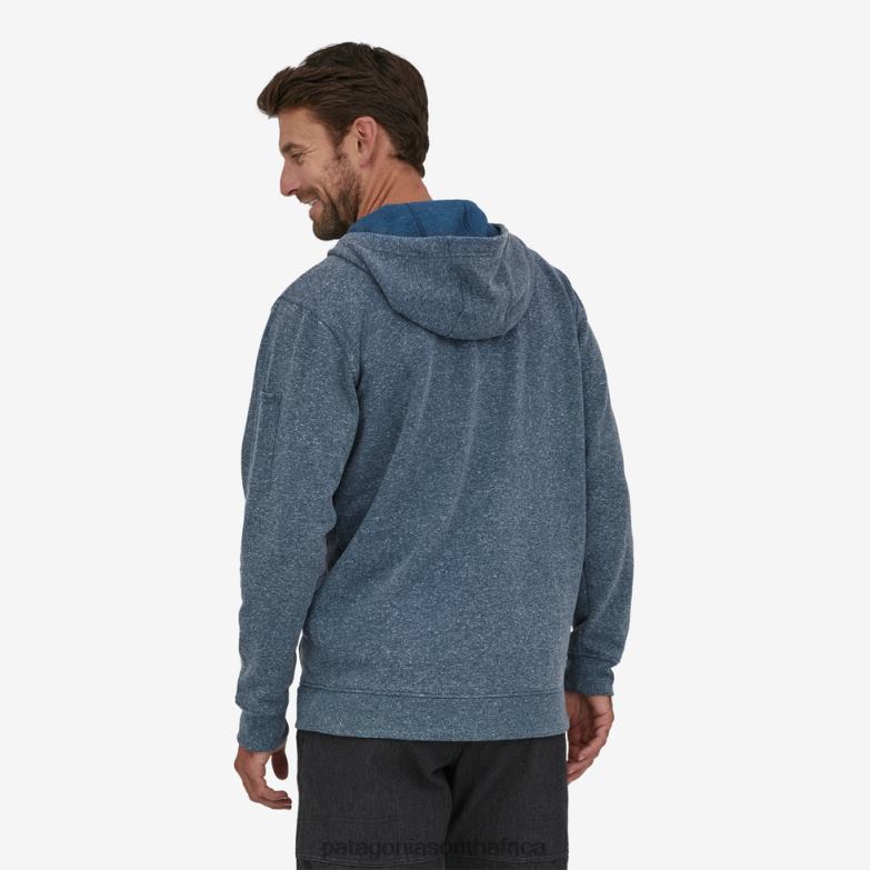 Men Hemp Hoody Sweatshirt Stone Blue Patagonia Apparel P6ZJ61813