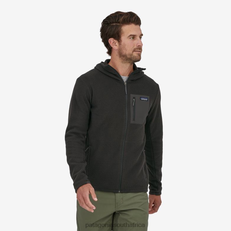 Men R1 Air Full-Zip Hoody Black Patagonia Apparel P6ZJ61550
