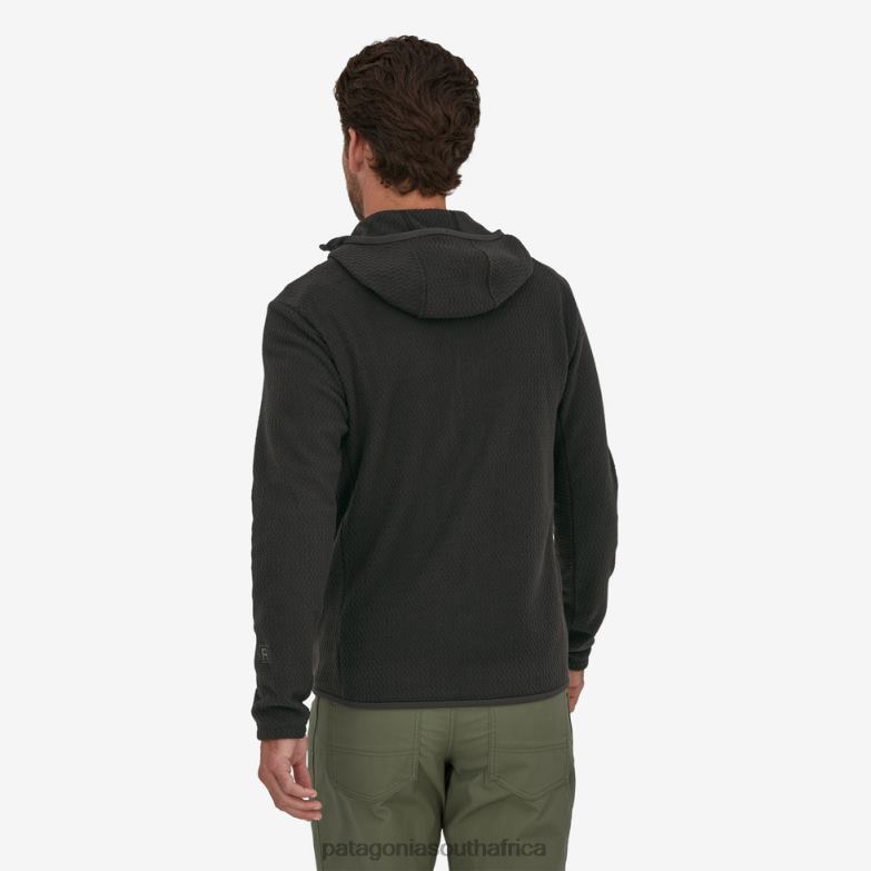 Men R1 Air Full-Zip Hoody Black Patagonia Apparel P6ZJ61550