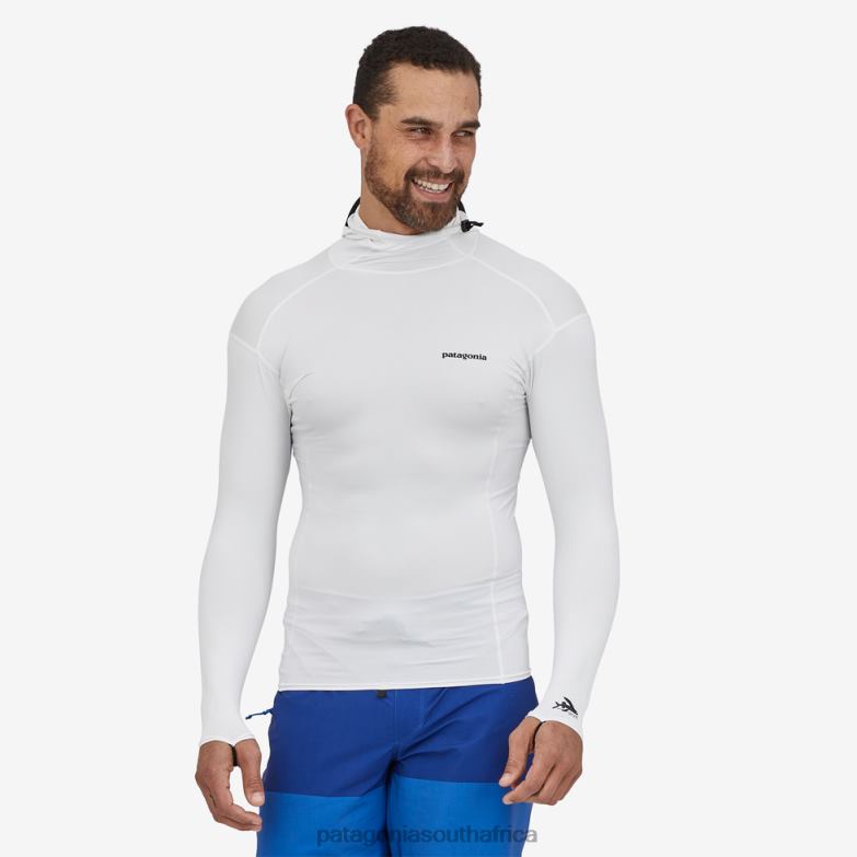 Men RO UPF Hoody White Patagonia Apparel P6ZJ62632