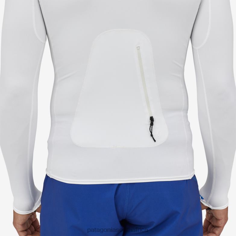 Men RO UPF Hoody White Patagonia Apparel P6ZJ62632