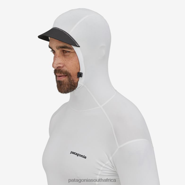 Men RO UPF Hoody White Patagonia Apparel P6ZJ62632