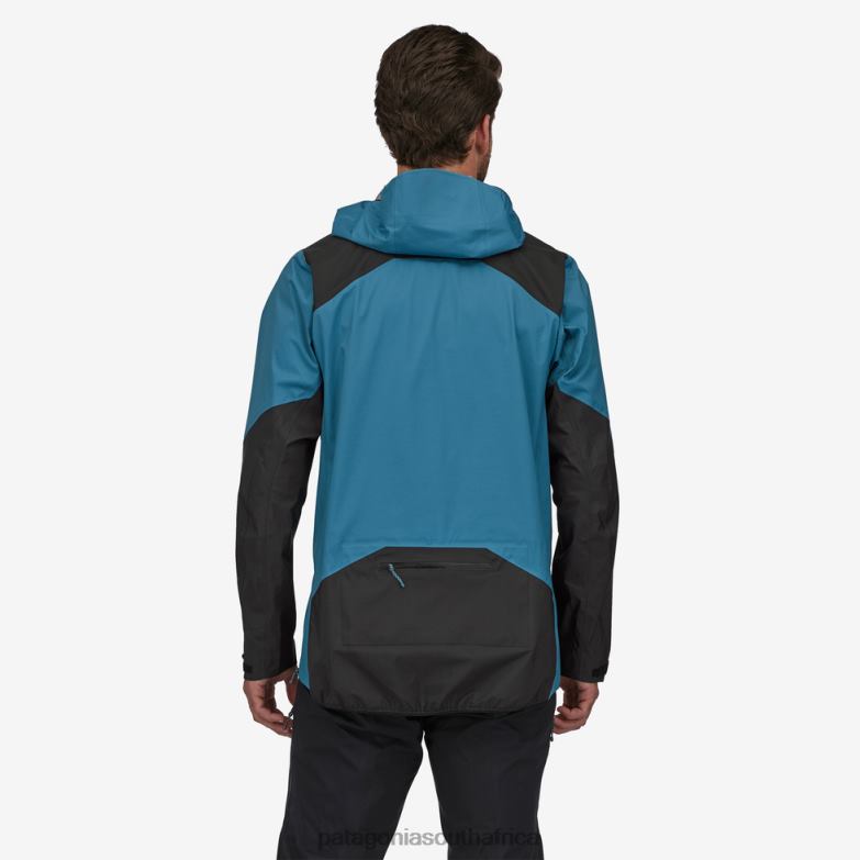 Men Dirt Roamer Storm Bike Jacket Wavy Blue Patagonia Apparel P6ZJ61702