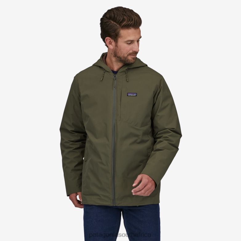 Men Downdrift 3-in-1 Jacket Basin Green Patagonia Apparel P6ZJ61690