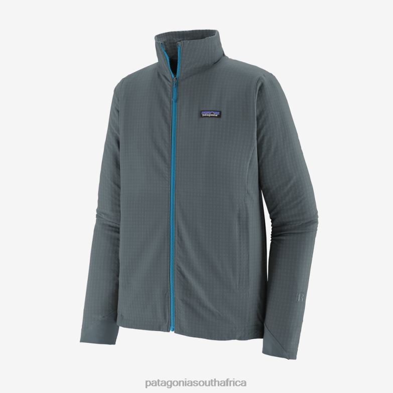 Men R1 TechFace Jacket Plume Grey Patagonia Apparel P6ZJ61568