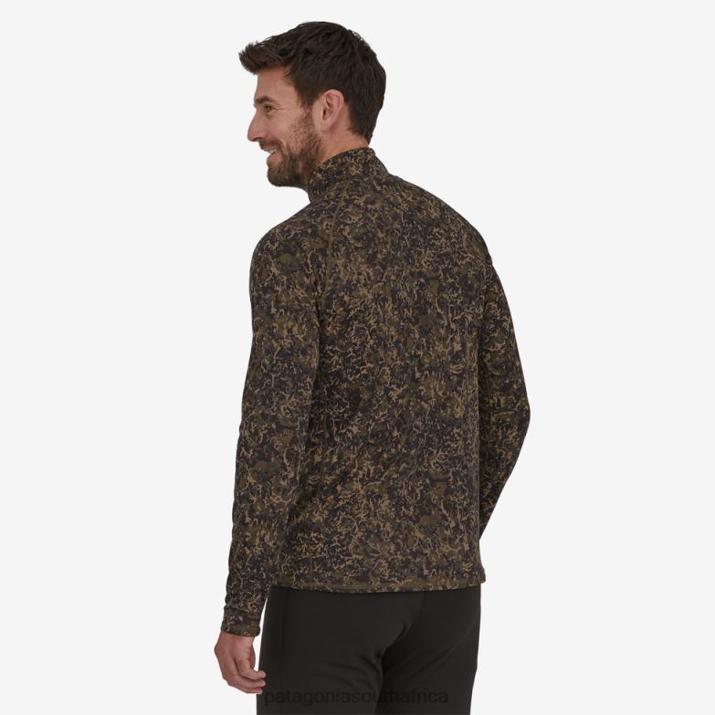 Men Capilene Midweight Zip-Neck Lichen: Cone Brown Patagonia Apparel P6ZJ62112