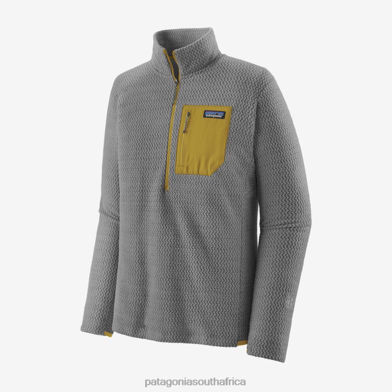 Men R1 Air Zip-Neck Salt Grey Patagonia Apparel P6ZJ61592