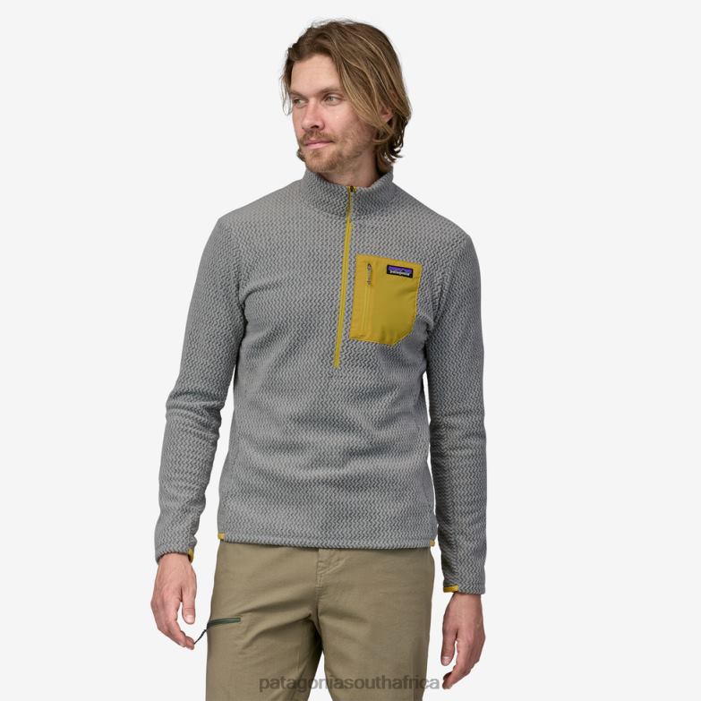Men R1 Air Zip-Neck Salt Grey Patagonia Apparel P6ZJ61592