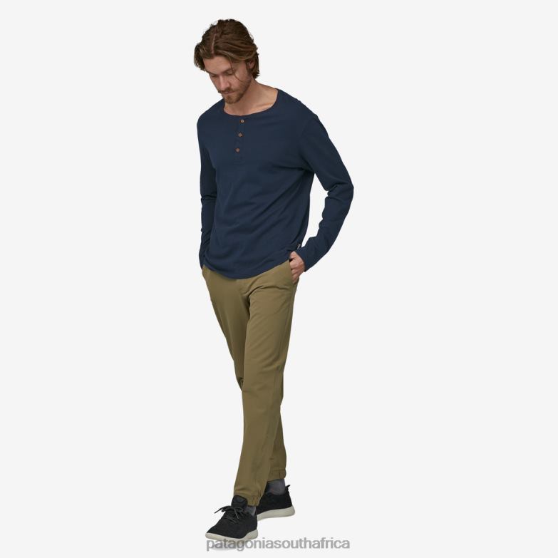 Men Regenerative Organic Certified Cotton Lightweight Henley New Navy Patagonia Apparel P6ZJ62104