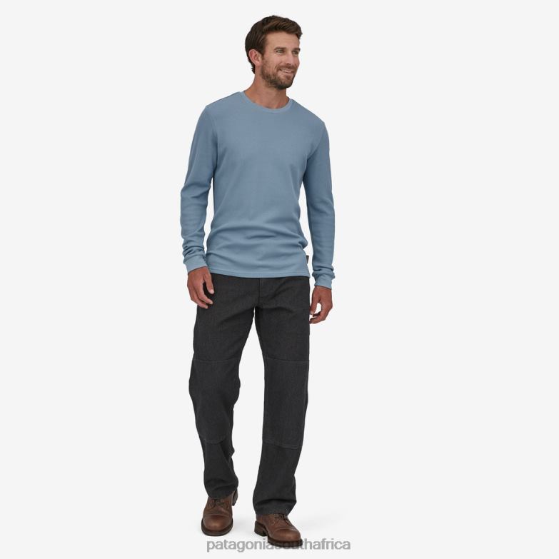 Men Work Waffle Crew Wyoming Green Patagonia Apparel P6ZJ62204