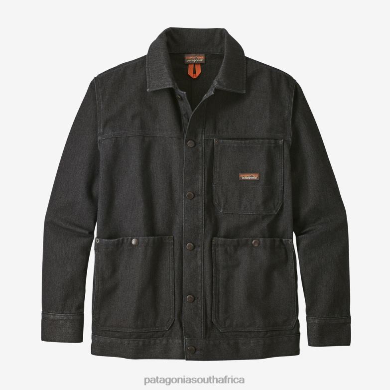 Men Iron Forge Hemp Canvas Chore Coat Ink Black Patagonia Apparel P6ZJ61505