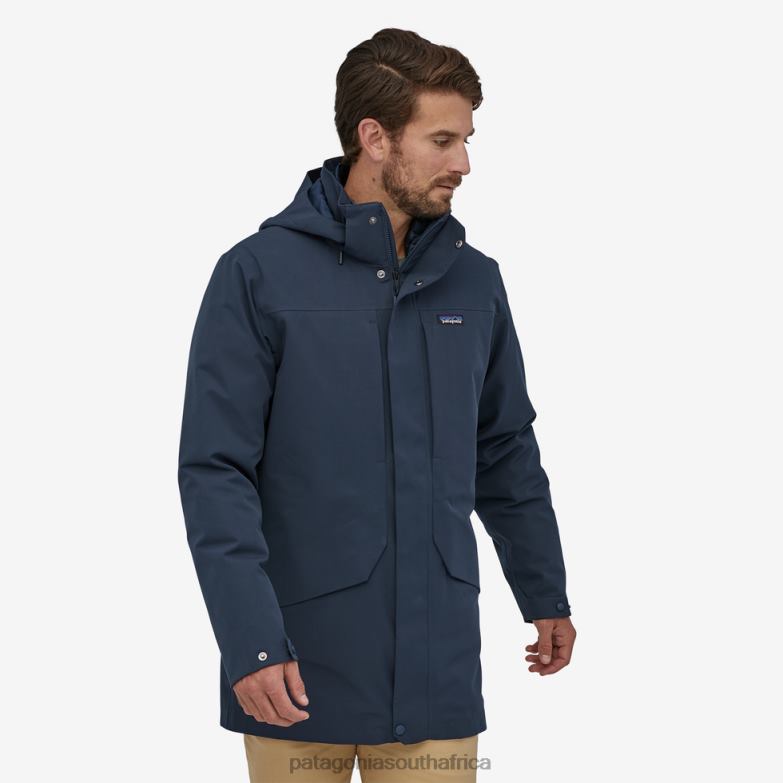 Men Tres 3-in-1 Parka New Navy Patagonia Apparel P6ZJ61512