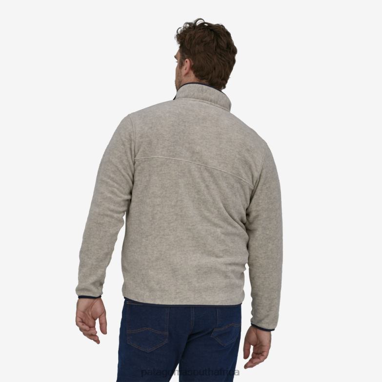 Men Lightweight Synchilla Snap-T Fleece Pullover Oatmeal Heather Patagonia Apparel P6ZJ61575