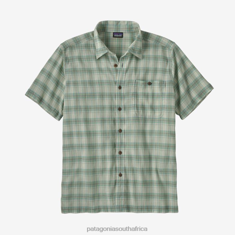 Men A/C Button Up Shirt Breezy Plaid: Early Teal Patagonia Apparel P6ZJ61967