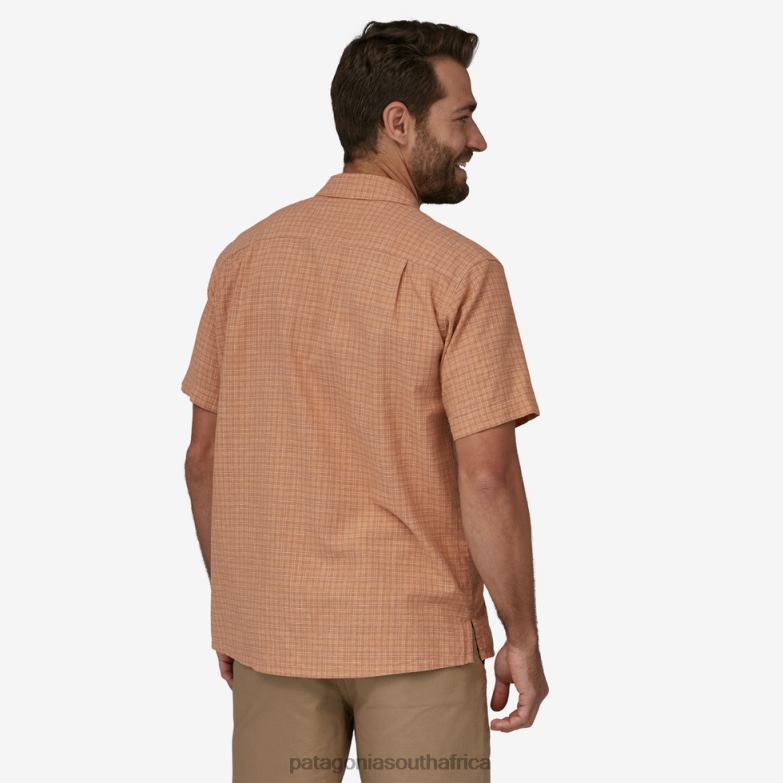 Men Back Step Shirt Rainfall Plaid: Trip Brown Patagonia Apparel P6ZJ61890